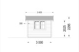Domek ogrodowy drewniany ADAM (44 mm), 3x3 m, 9 m² specification 3