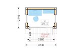 Domek ogrodowy drewniany EVELIN (34 mm + elewacja, z izolacją), 3x2 m, 6 m² specification 1