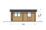 Garaż drewniany CLASSIC (34 mm), 3,2x5,2 m, 16 m² specification 3