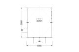 Garaż drewniany CLASSIC S (44 mm), 5x6 m, 30 m² specification 1