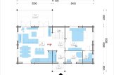 Dom drewniany letniskowy VERA (44+44 mm), 132 m² - z tarasem 13,5 m² specification 1