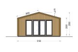 Domek ogrodowy drewniany PIA S (34 mm + elewacja), 5x5 m, 25 m² specification 2