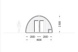 Domek letniskowy drewniany BRETA z sypialnią na dwa łóżka (44 mm), 4x8 m, 32 m² specification 2