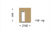 Sauna ogrodowa zewnętrzna DELLA (34 mm + elewacja), 4,6 x 2,1 m, 7,2 m² specification 2