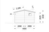 Sauna ogrodowa zewnętrzna ELDA (44 mm), 4x4 m, 16 m² (3 pomieszczenia) specification 4