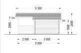 Domek ogrodowy drewniany ISLA (34+34 mm, z izolacją), 6x5 m, 18 m² - z tarasem 7 m² specification 5