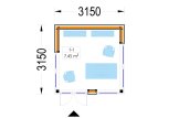 Domek ogrodowy drewniany PREMIUM L (44 mm + elewacja, z izolacją PLUS), 3x3 m, 9 m² specification 1