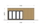 Domek ogrodowy drewniany PREMIUM (34 mm + elewacja, z izolacją), 6x4 m, 24 m² specification 2