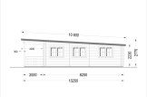 Dom drewniany całoroczny HYMER F (44+44 mm, z izolacją), 42 m² - z tarasem 10 m² specification 3