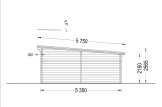Garaż drewniany MODERN (44 mm), 3,6x5,4 m, 20 m² specification 5