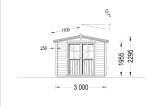 Domek ogrodowy drewniany MINI (28 mm), 3x2 m, 6 m² specification 2