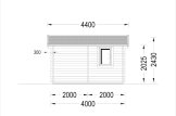 Sauna ogrodowa zewnętrzna ELDA (44 mm), 4x4 m, 16 m² (3 pomieszczenia) specification 5