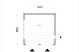 Garaż drewniany dwustanowiskowy SILVIA DUO F (34 mm + elewacja), 6x6 m, 36 m² specification 1