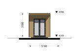 Domek ogrodowy drewniany EVELIN (34 mm + elewacja), 2x2 m, 4 m² specification 2