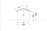 Wiata garażowa drewniana na 1 samochód BETSY 3,6x6 m specification 4