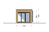 Domek ogrodowy drewniany INES PLUS z tarasem (34 mm + elewacja), 6x3 m, 18 m²  specification 5