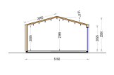 Domek ogrodowy drewniany PIA (34 mm + elewacja, z izolacją), 5x3 m, 15 m² specification 6