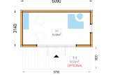 Domek ogrodowy drewniany PREMIUM (44 mm + elewacja, z izolacją PLUS), 6x3 m, 18 m² specification 1