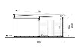 Domek ogrodowy drewniany INES PLUS z frontowym tarasem (34 mm + elewacja), 6x6 m, 36 m² specification 6