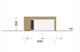 Garaż drewniany SILVIA (34 mm + elewacja) 4x6 m, z wiatą 4x6 m specification 5