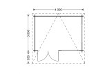 Domek ogrodowy drewniany LILLE F (34 mm), 4x3 m, 12 m² specification 1