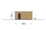 Garaż drewniany SILVIA F (34 mm + elewacja), 3,4x5,4 m, 20 m² specification 2