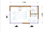 Domek letniskowy całoroczny PREMIUM (SIP Panels), 7,5 x 4 m, 30 m² specification 1