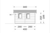 Sauna ogrodowa zewnętrzna ELDA (44 mm), 3x4 m, 12 m² specification 3
