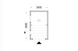 Garaż drewniany SILVIA (34 mm + elewacja), 3,4x5,4 m, 20 m² specification 1
