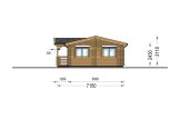 B-Ware: Dom drewniany całoroczny DONNA S (44+44 mm, z izolacją), 63 m² - z tarasem 11,5 m² specification 4