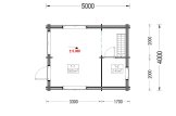 Domek letniskowy całoroczny AVIGNON (44+44 mm, z izolacją PLUS), 20 m² - z antresolą 16 m² specification 1