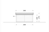 Dom drewniany całoroczny HYMER F (44+44 mm, z izolacją), 42 m² - z tarasem 10 m² specification 2