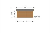 Domek ogrodowy drewniany OSLO (44 mm), 5x4 m, 20 m² specification 4