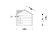 Domek ogrodowy drewniany CLOCKHOUSE (34+34 mm, z izolacją), 4x3 m, 12 m² specification 5
