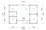 Dom drewniany letniskowy UZES (44 mm), 70 m² specification 1