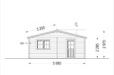 Garaż drewniany dwustanowiskowy ALTERNATIVE (44 mm), 6x6 m, 36 m² specification 3