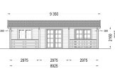 Domek letniskowy całoroczny AMELIA (44+44 mm, z izolacją PLUS), 9x6 m, 32 m² - z tarasem 20 m² specification 2