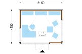 Domek ogrodowy drewniany PREMIUM (34 mm + elewacja, z izolacją), 5x4 m, 20 m² specification 1