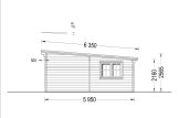 Garaż drewniany dwustanowiskowy MODERN (44 mm), 6x6 m, 36 m² specification 5