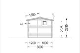 Sauna ogrodowa zewnętrzna ELDA (44 mm), 3x4 m, 12 m² specification 4
