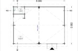 Domek letniskowy drewniany MARINA (44 mm), 8x6 m, 48 m² specification 1