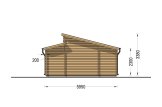 Garaż drewniany dwustanowiskowy TWIN DUO (44 mm), 6x6 m, 36 m² specification 3