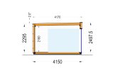 Domek ogrodowy drewniany PREMIUM (44 mm + elewacja, z izolacją PLUS), 5x4 m, 20 m² specification 6