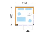 Domek ogrodowy drewniany PREMIUM (44 mm + elewacja, z izolacją PLUS), 3x3 m, 9 m² specification 7