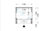 Domek ogrodowy drewniany TINA (34 mm + elewacja, z izolacją), 4x4 m, 12 m² specification 1