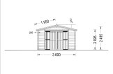 Garaż drewniany CLASSIC (44 mm), 3,6x5,4 m, 20 m² specification 2