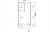 Domek ogrodowy drewniany BRETA (44 mm), 3x6 m, 18 m² specification 1