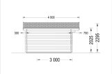 Domek ogrodowy drewniany PETER (34 mm), 3x4 m, 12 m² specification 5
