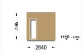 Sauna ogrodowa zewnętrzna DELLA (34 mm + elewacja), 2,6 x 2,6 m, 5 m² specification 2