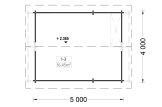 Domek letniskowy drewniany AVIGNON (44 mm), 20 m² - z antresolą 16 m² specification 2